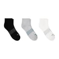 thumbnail image 3 of Hanes Mens Ankle Socks, Cushioned, Absolute Comfort, 3-Pack, Size 6-12, Black, 3 of 6