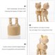 thumbnail image 3 of Decoración de animales de madera, 5 uds., bonita decoración de mesa para dormitorio, sencilla, 3 of 6