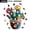 Irregular Shape Cactus Puzzle Standard Model XL, variant on Artisanal Wood-Grain Jigsaw: Blooming Desert Cactus Illustration, Whimsical Hand-Crafted Puzzle with Hidden Plant Fragments for Mindful Afternoons, Medium