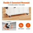thumbnail image 3 of Vevor YDKCFDXJMDB24F20GV0 Kitchen Island Cart with Solid Wood Top, White, 3 of 5