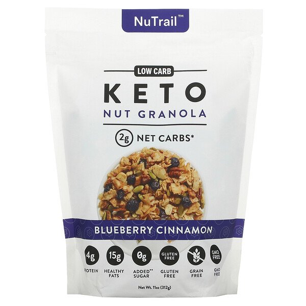 NuTrail, Keto Nut Granola, Blueberry Cinnamon, 11 oz Pack of 2