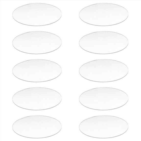 10X Transparent 3mm Thick Mirror Acrylic Round Disc Diameter:85mm