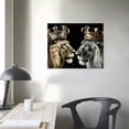 thumbnail image 4 of Nawypu  Lion King and Queen Canvas Wall Art Black and White African Wild Animals with Crown Picture Poster Lion and Lioness Animal Romantic Artwork for Bedroom Decor, 4 of 6