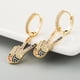 thumbnail image 3 of preciosos pendientes de perno prisionero en apariencia , pendientes de gota, chapados en oro para la de , boda de Navidad Fernando Pendiente de botón festivo para niñas, 3 of 6