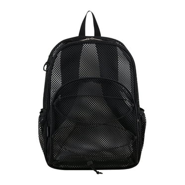 Eastsport Unisex Mesh Bungee Backpack with Padded Shoulder Straps, Black