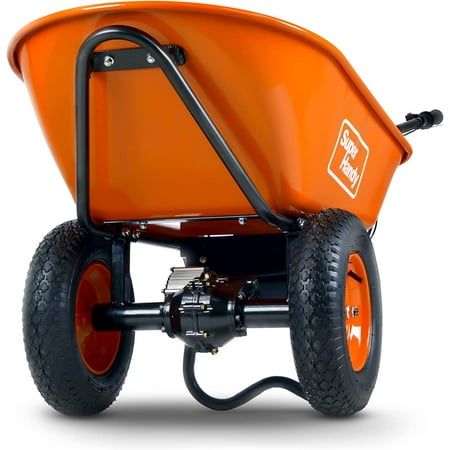 SuperHandy Electric Self-Propelled Wheelbarrow - 48V 2Ah Battery System  330lb Max Capacity  4 Cu. Ft Tub
