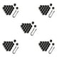 thumbnail image 3 of Sidaley 20 piezas de tapas de tuercas de rueda de coche, cubierta de tornillo de cubo automático, reemplazo de decoración, protectores de Negro 19 mm 5piezas, 3 of 6
