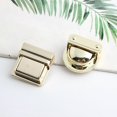thumbnail image 4 of 32x31mm Metal Tongue Lock Durable Buckle Buckle Hardware Buckle Lock Accessories Compatible Handbag Clutch Wallet Tote Bag Gold 2, 4 of 5
