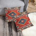 thumbnail image 4 of Throw Pillow Covers, Home Art Decor, 18 x 18 Inches Set of 2 Cushion Couch Sofa Cases, Abstract Oil Painting Pillowcases for Bedroom, Living Room, Ethnic Decorative, Geometric Tribal, 4 of 6