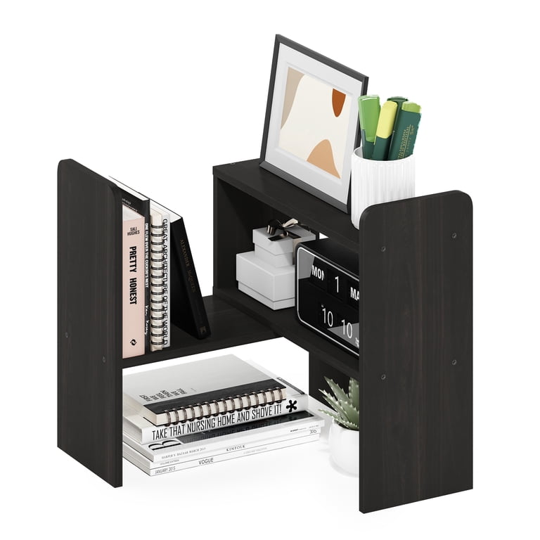 Furinno Montale Desk Top Organizer Bookshelf, Espresso photo 2