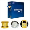 Steam Spa IN750GD Steam Spa Indulgence Package for Steam Spa 7.5kW Steam Generators; Polished Brass
