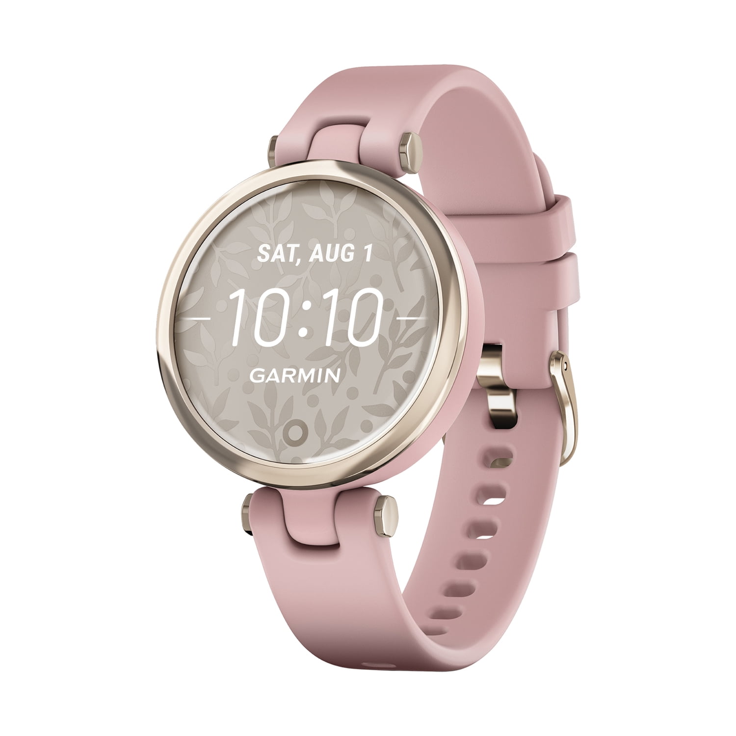 Garmin Lily Sport Edition Smartwatch (Cream Gold Bezel with Dust Rose Case  and Silicone Band), 010-02384-03