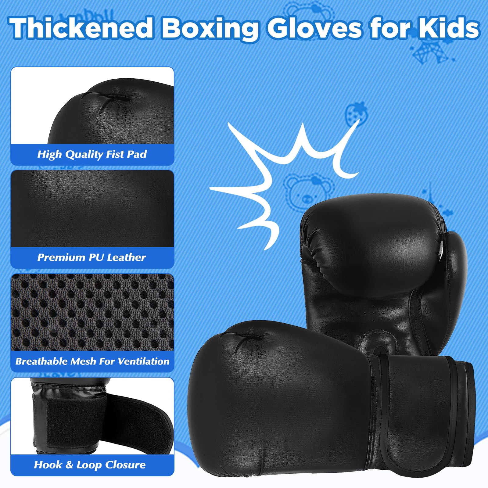 Punching Bag Set  2.75ft Filled Heavy Kickboxing With 2kg Sponge & 6oz Gloves Hanging Boxing For Mma Muay Thai Karate Martial Art Home Gym