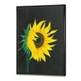 thumbnail image 3 of Designart 'Yellow Sunflower On Black' Traditional Framed Canvas Wall Art Print, 3 of 5