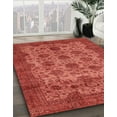 thumbnail image 2 of Ahgly Company Indoor Round Abstract Red Abstract Area Rugs, 4' Round, 2 of 6