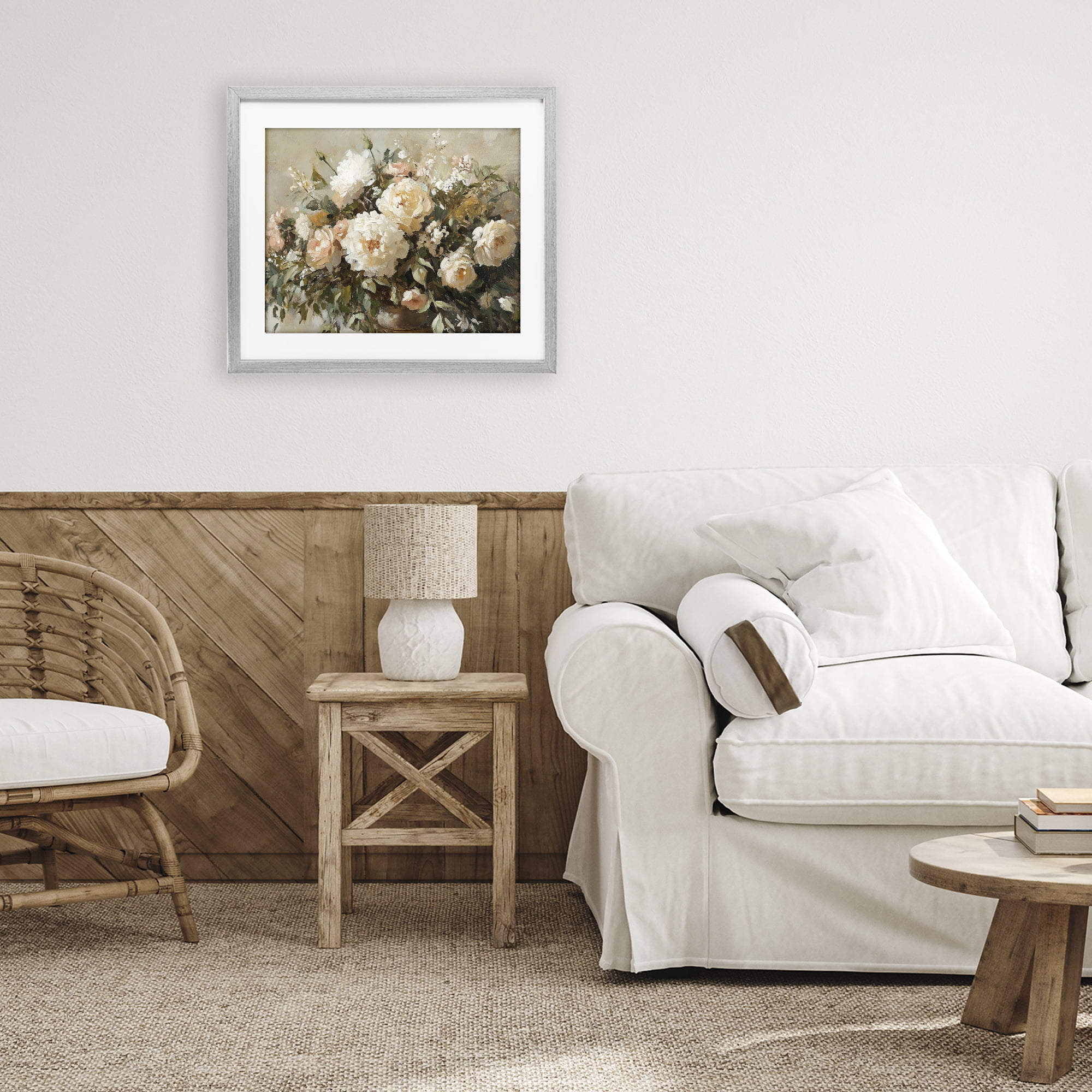 Stupell Industries Secret Garden Arrangement Gray Framed Print Under Glass, design by Heidi Kuntz