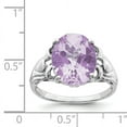 thumbnail image 2 of Sterling Silver Rhodium Checker-Cut Pink Quartz Ring QR2960PQ, 2 of 2