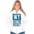 thumbnail image 3 of Wyoming Why are You Here Funny Locals Unisex Fleece Graphic Zip Up Hoodie Brisco Brands 2X, 3 of 5