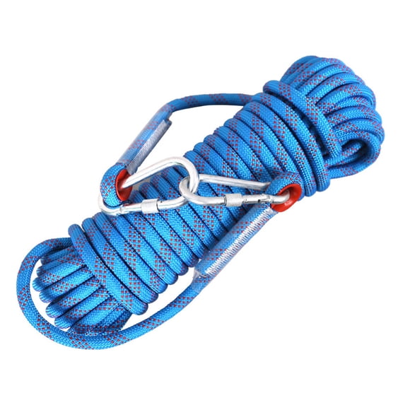 Corde d'Escalade Durable 10mm pour Aventures en Plein Air - Corde Statique en Nylon pour Escalade, Sauvetage et Activités à Haute Altitude - Disponible en Longueur 50m (Bleu)