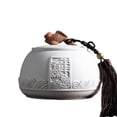 thumbnail image 1 of Vintage Rough Ceramic Tea Canister With Change And Carry Handle Sealed Storage Jar Household Organizer, 1 of 7