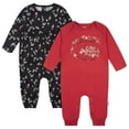 thumbnail image 1 of Gerber - 2pk Romper - Girl - Wish - Red 0-3M, 1 of 2