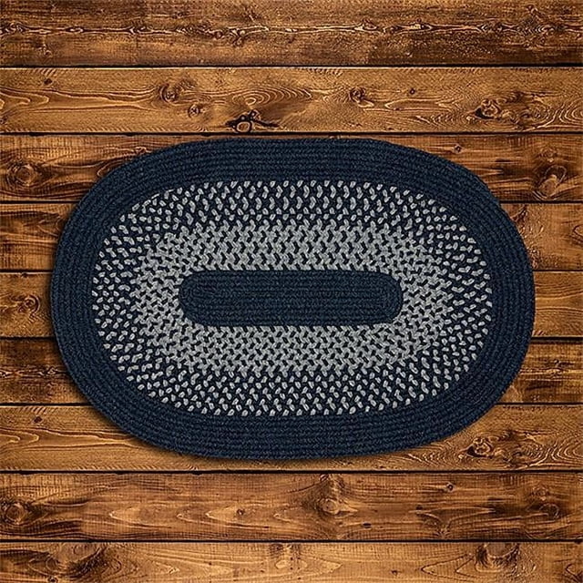 Colonial Mills Rug MD24R024X096 2 x 8 ft. Madison Braided Rug Navy