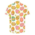 thumbnail image 4 of VBTAPA Mens Spring Shirts Happy Easter Day Rabbit Eggs Print Button Down Shirt Short Sleeve Hawaiian Beach Party Tops Prime Sales Today Multicolor XXL, 4 of 6