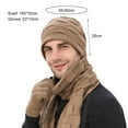 thumbnail image 5 of Dress Choice Men Winter Knit Hat Beanie Long Scarf Touchscreen Gloves Set Skull Cap Neck Warmer Gloves Set with Fleece Lined for Outdoor Sport, 5 of 8