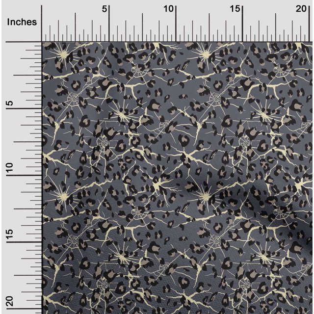 oneOone Viscose Jersey Fabric Leopard Animal Skin Printed Craft Fabric BTY 60 Inch Wide