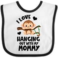 thumbnail image 3 of Inktastic Monkey I Love Hanging out with My Mommy Boys or Girls Baby Bib, 3 of 4