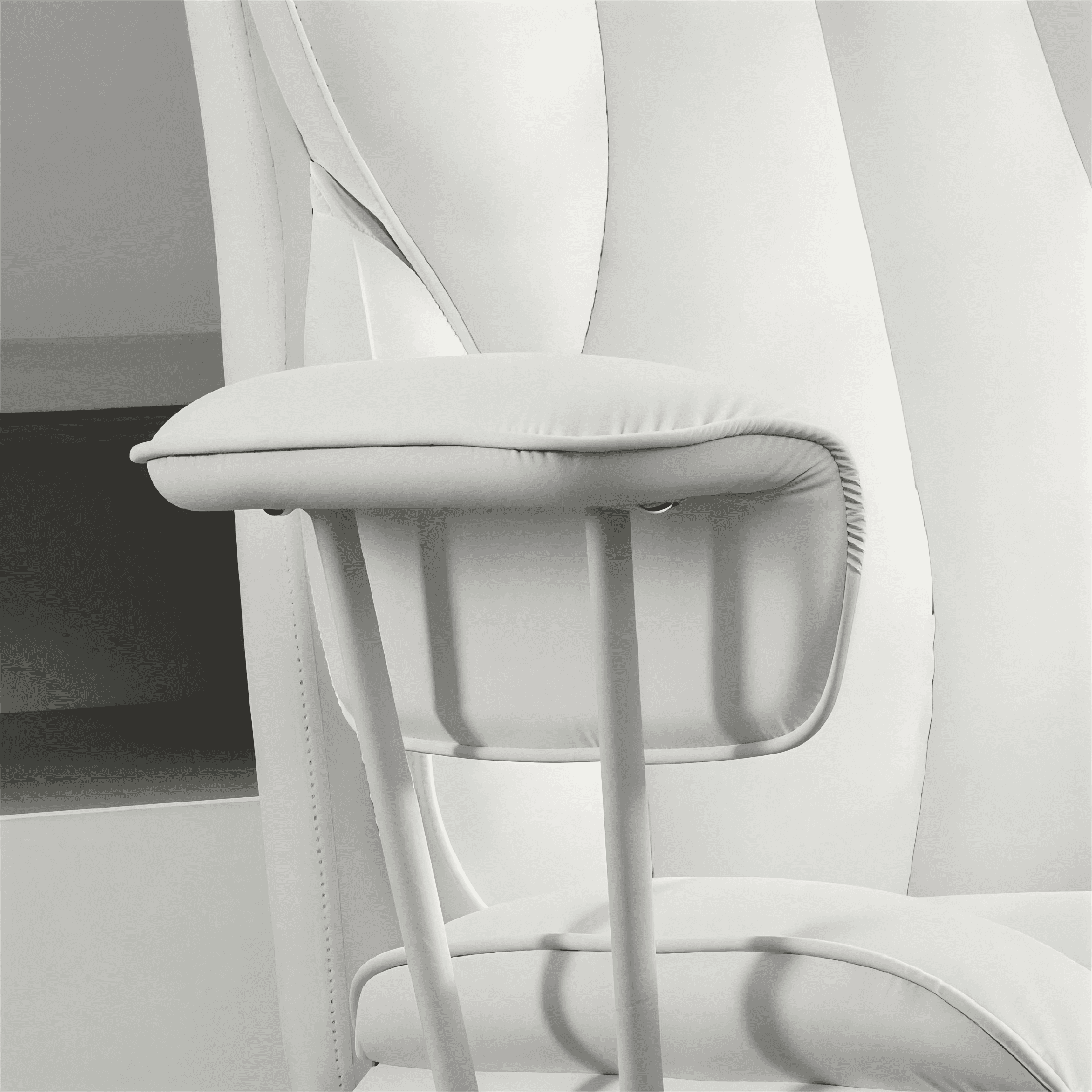 TMV Multi-Purpose Ergonomic Office Chair - High Back Desk Chair & Computer Gaming Chair with Adjustable Lumbar Support,White