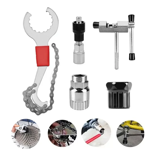 Kit Bicicleta De Herramienta 6 En 1 Extractor Pernos Cadena