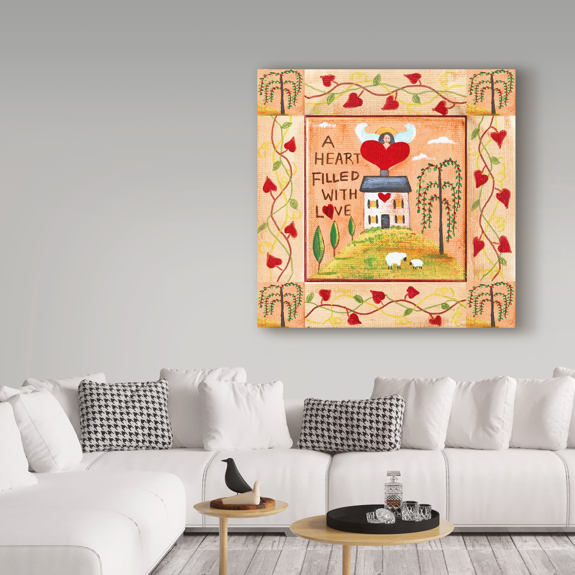 Trademark Fine Art 'A Heart Filled With Love' Canvas Art by Cheryl Bartley