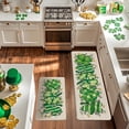 thumbnail image 6 of HOARBOEG St. Patrick's Day Kitchen Rugs Set, Non-Slip Backing Floor Mats for Kitchen Sink & Entryway, Holiday Decor, Green Shamrock Pattern Washable Rugs, 6 of 6