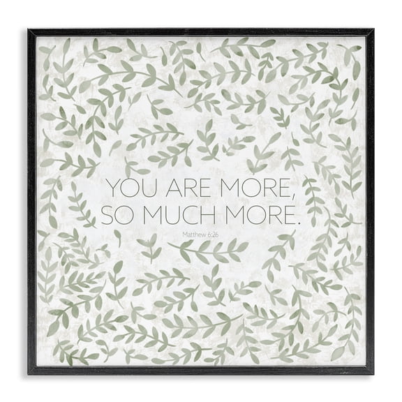 Stupell Industries Traditional Curved Ivy Sprigs Proverb Black Framed Giclee Art, 12 x 12, by SD Graphics Studio