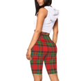 thumbnail image 1 of Women Printed Cycling Shorts, Mid Thigh Stretch Short Leggings, High Waist Colorful, 1 of 3