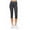 Charcoal, variant on Women's Athletic Capri Pants Stretchy and Breathable Fabric