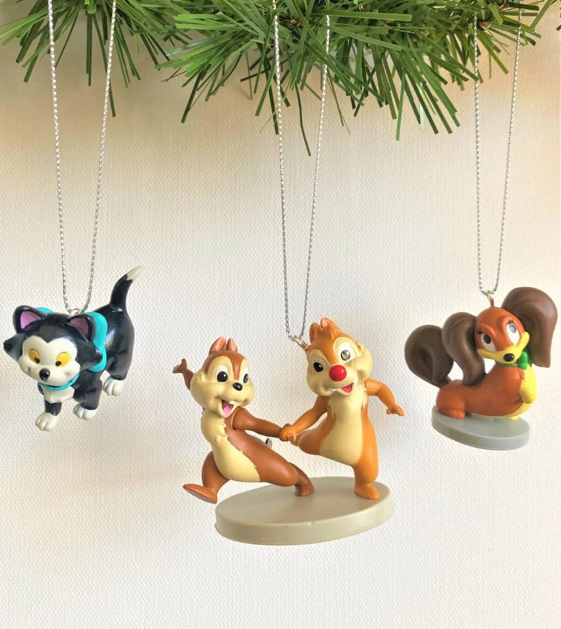 Chip and Dale Ornament, Figaro Ornament, Fifi Christmas Ornament Set of