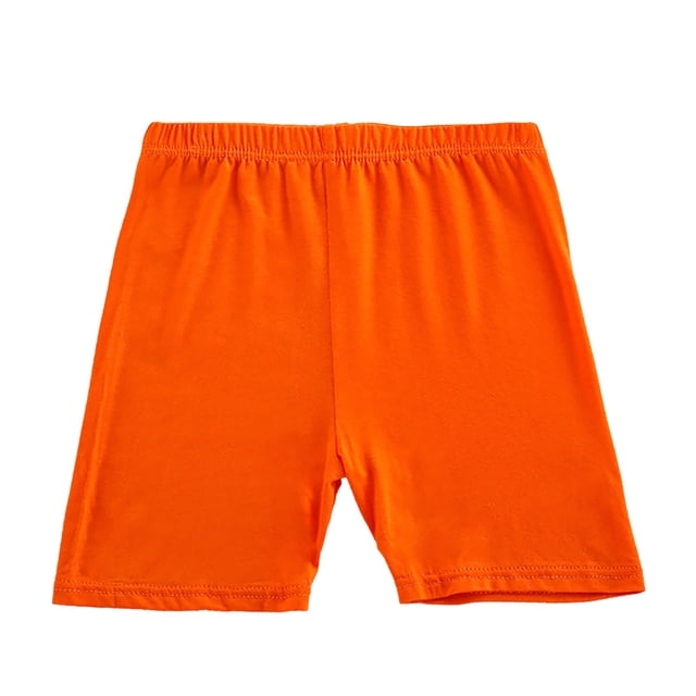 LNMQLPDBS Girls Spandex Shorts Volleyball Shorts Kids Clothes Workout Clothes Short Jean Shorts Girls Boxer Shorts Pink Ruffle Shorts, Orange 5-6 Years