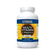 LifeSource Vitamins Complete Multi Vitamin & Minerals (180 Tablets) Includes 71 Whole Food Ingredients
