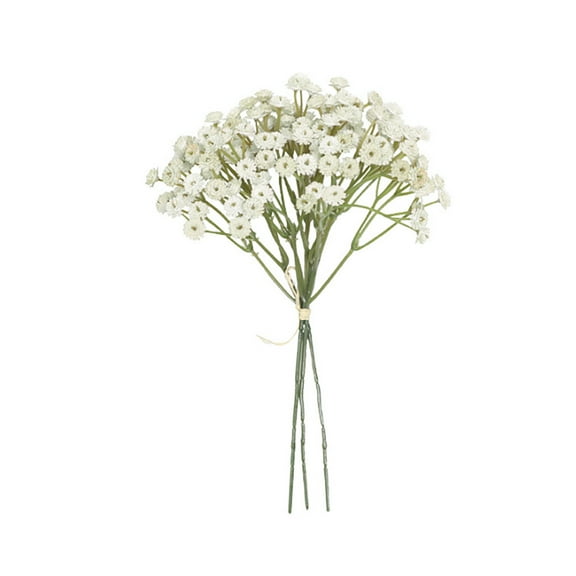 Artificial Flowers - Artificial Baby's Breath Silk Flower Bouquet Home Decor Decoration White（1X Flower)