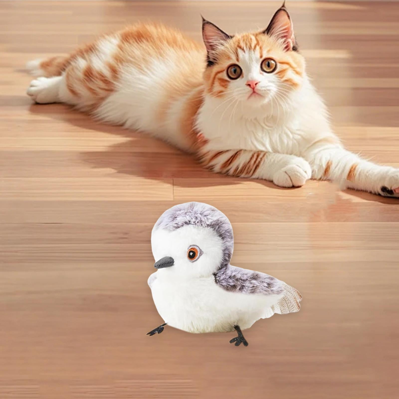 Serenable Flapping Bird Cat Toy Motion Activated Lifelike Electric Three Mode for Indoor Cats Cat Exercise Toy USB Rechargeable Style A