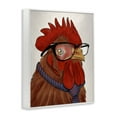 thumbnail image 3 of Stupell Industries Trendy Rooster with Tie Animals Painting White Framed Art Print Wall Art, 24 x 30, 3 of 8
