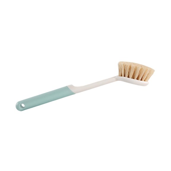 Tao Tao Kitchen Dish Brush Bamboo Handle Dish Scrubber Scrub Pans Brush For Kitchen Dishes Pots Pans Dishwashing And Sink Cleaning 10.8 In Blue Plastic