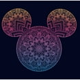 thumbnail image 2 of Men's Mickey & Friends Colorful Mandala Mickey Mouse Logo  Graphic Tee Navy Blue Large, 2 of 5