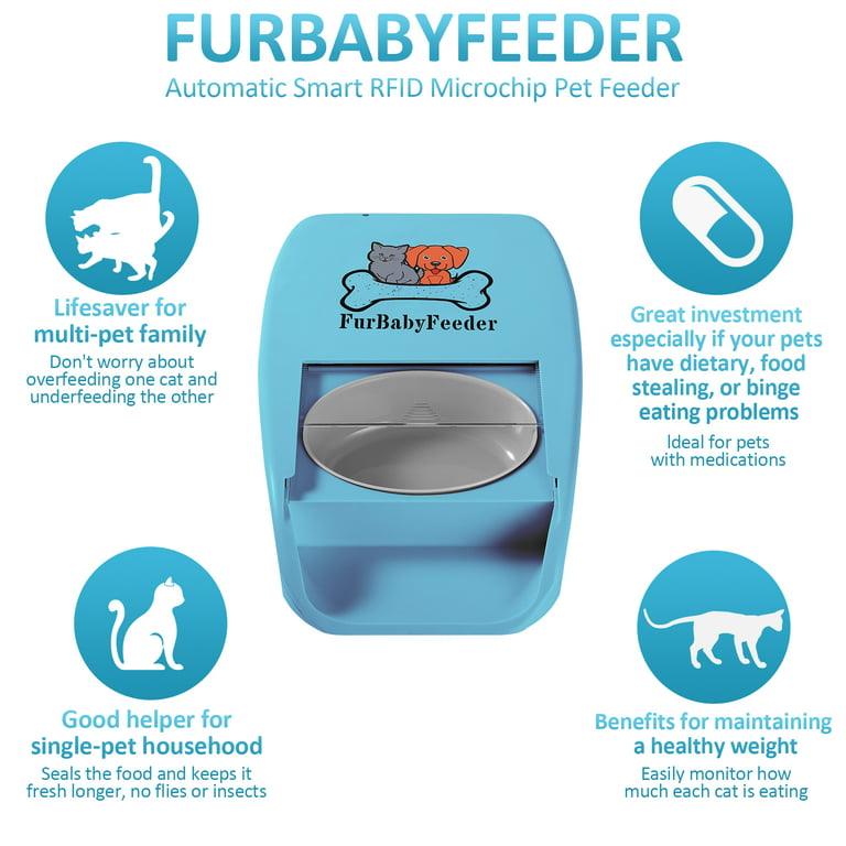 FurBabyFeeder Automatic Microchip Pet Feeder - Uses RFID Collar