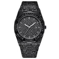 thumbnail image 1 of Trendy Luxury Full Diamond Geometry Stainless Steel Strap Mens Watch, 1 of 1