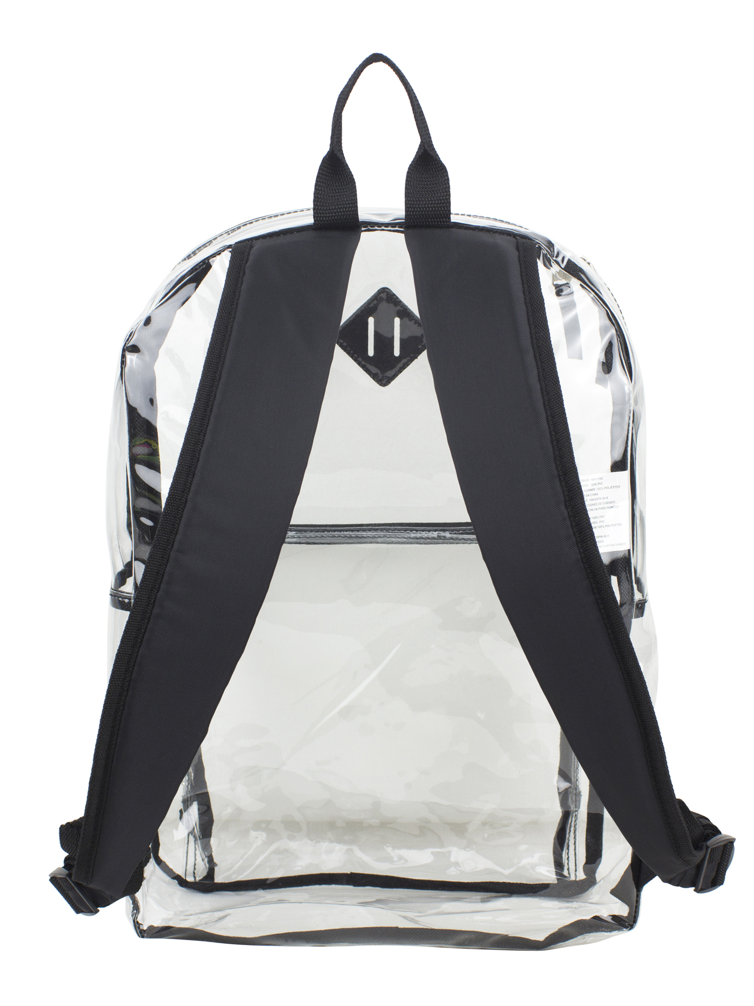 Eastsport Unisex Multi-Purpose Clear Backpack with Front Pocket, Adjustable Straps and Lash Tab Clear - image 2 of 6