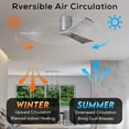 thumbnail image 3 of Matthews Fan Company IR3H-BN-BW-42 Irene 42" Brushed Nickel Hugger Ceiling Fan with 3 Barn Wood Blades, Remote and Wall Control, Indoor/Outdoor Damp Rated, 3 of 6