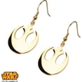 thumbnail image 2 of Stainless Steel Rebel Alliance Gold IP Dangle Hook Earrings, 2 of 4